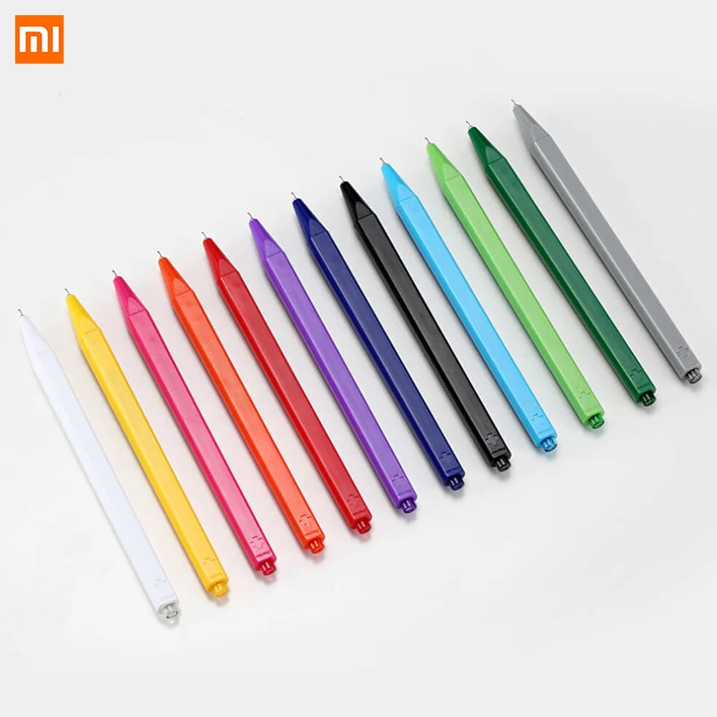 12PcsLot Xiaomi Radical Gel Pen Ballpoint Ball Point for School Offical Sign Signing Roll Rolling Pen Black Ink Xiaom (1)