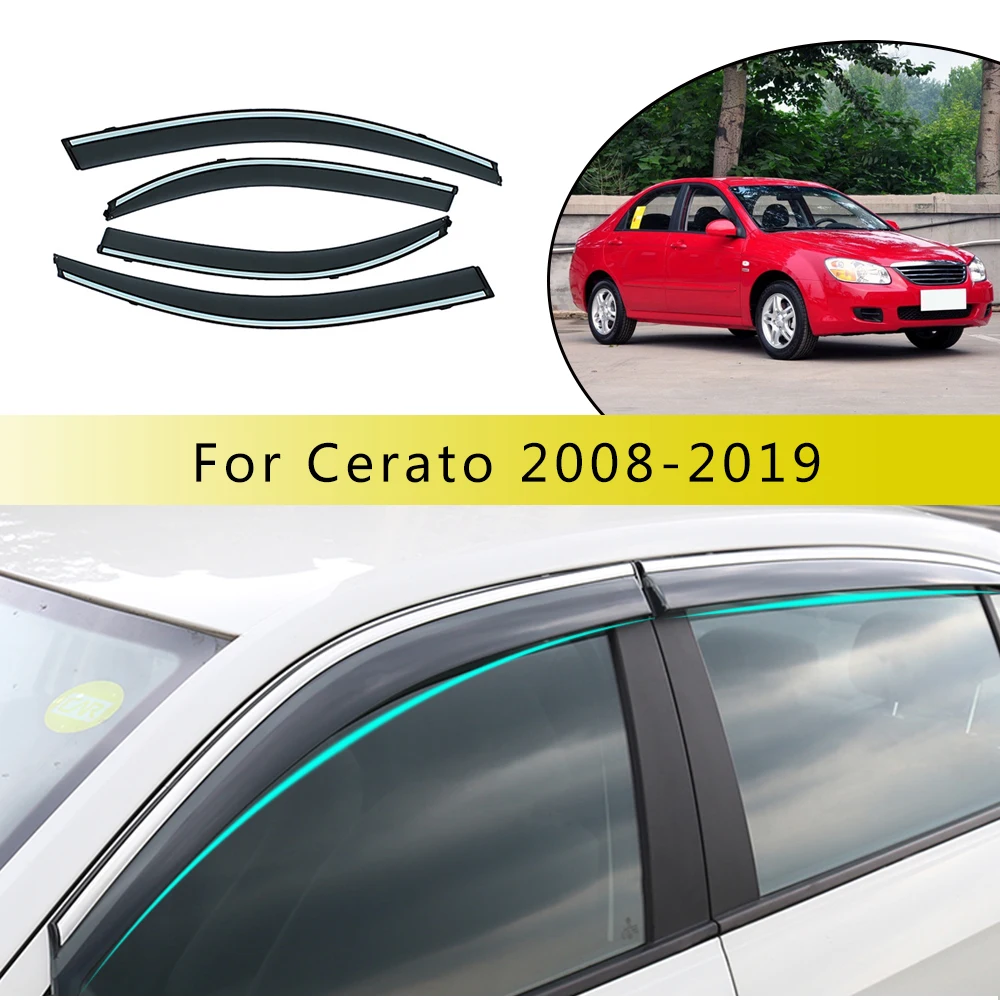 4 шт. дым козырьки для автомобильных окон KIA CERATO Sedan 2008 2018|Навесы и укрытия| |