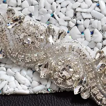 Trixy s164a удивительные чисто ручной работы свадебные аппликации кристалл rhinestobe Вечерние платья Отделка