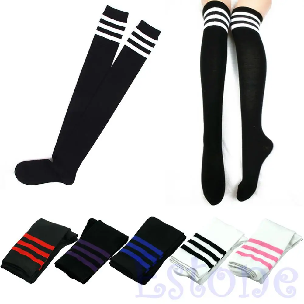 Thigh High Sexy Cotton Socks Women's Striped Over Knee Girl Lady Sock A5405 Thigh High Sexy Cotton Socks Women's Striped Over Knee Girl Lady Sock A5405