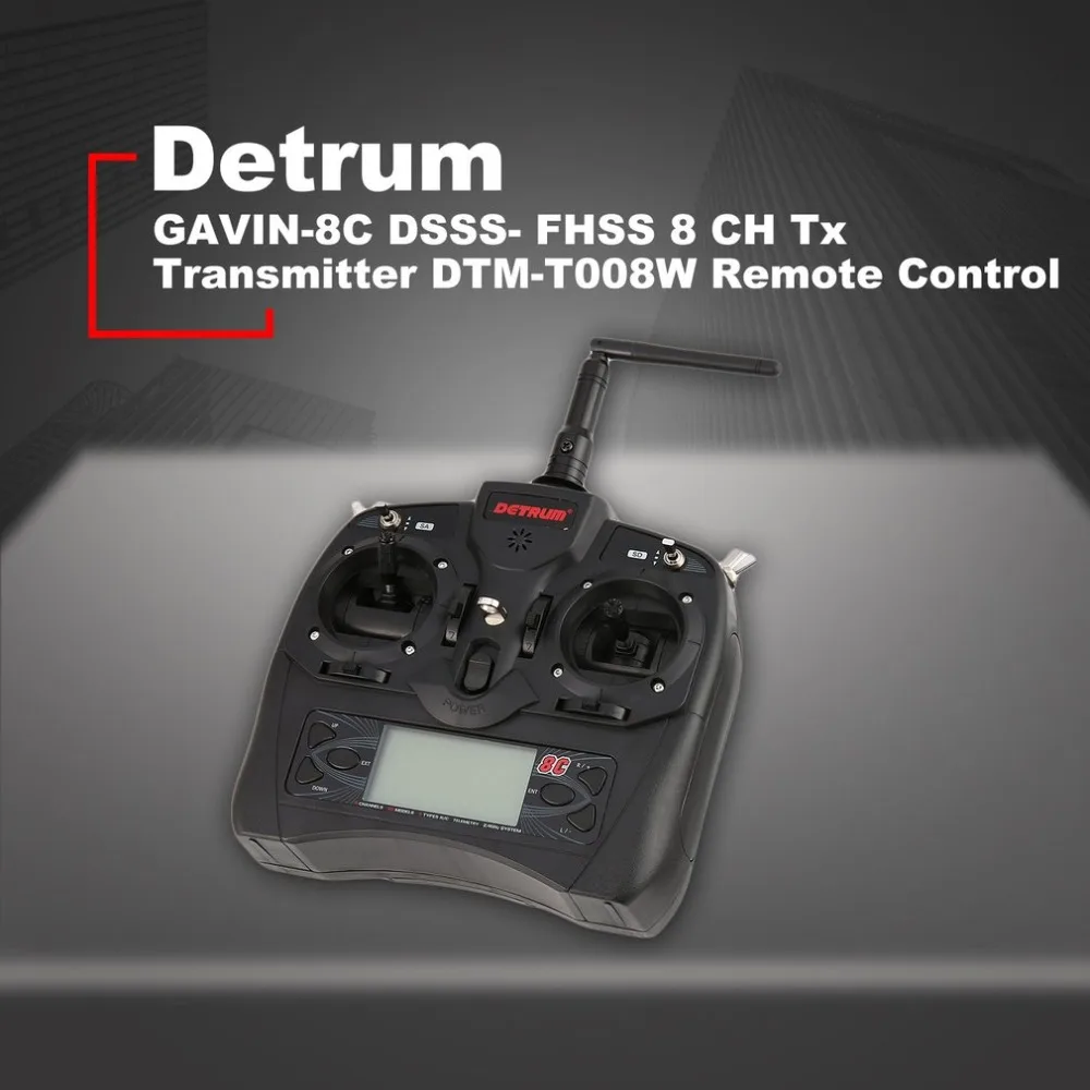 

Detrum 2.4G GAVIN-8C DSSS- FHSS Hybrid Dual-Spread 8 Channels Remote Control Tx Transmitter DTM-T008W / Programmable System
