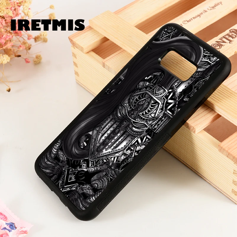 

Iretmis S3 S4 S5 phone case cover for Samsung Galaxy S6 S7 S8 S9 edge plus Note 3 4 5 8 9 Knight medieval helmet cross tattoo