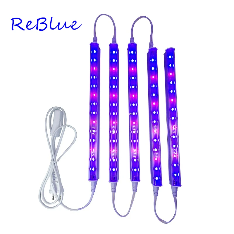 ReBlue Led Grow светильник расти светодиодные лампы 7 Вт растительная лампа для выращивания светильник для растений полный спектр для выращивания растений в помещении AC220V T5 лампы для растений