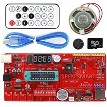 Rich Multifunction UNO R3 Atmega328P Development Board Kit for Arduino with MP3 /DS1307 RTC /Temperature /Touch Sensor module
