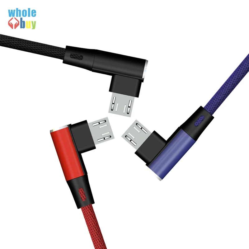 1M 90 Degree Cable 8pin For iPhone 8Pin Fast Charging L Bending Cables 5pin micro usb for android typeC bulk 100pcs/lot | Электроника