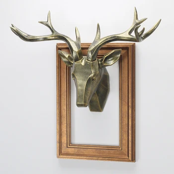 

European style decorative wall decoration wall animal deer living room cafe restaurant entrance wall mural.
