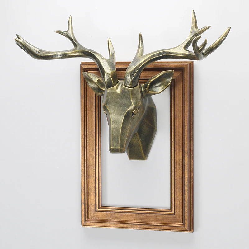 

European style decorative wall decoration wall animal deer living room cafe restaurant entrance wall mural.