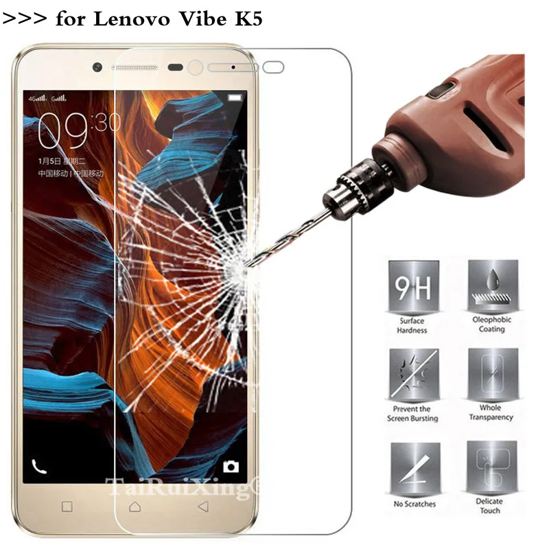 

2.5D 0.26mm 9H Tempered Glass Screen Protector For Lenovo Vibe K5/ K5 Plus Toughened Protective Film for Lenovo A6020a40