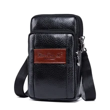 Маленькие Поясные Сумки из натуральной кожи на ремне, мужские сумки для телефона, поясная сумка, кошелек, сумка для путешествий, на плечо, сумки через плечо для мужчин