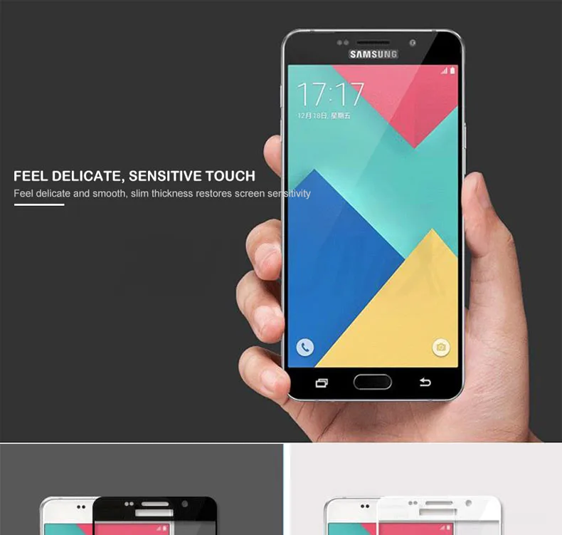 9D полное покрытие Защитное стекло для samsung Galaxy S7 A3 A5 A7 J3 J5 J7 закаленное защитное стекло для экрана