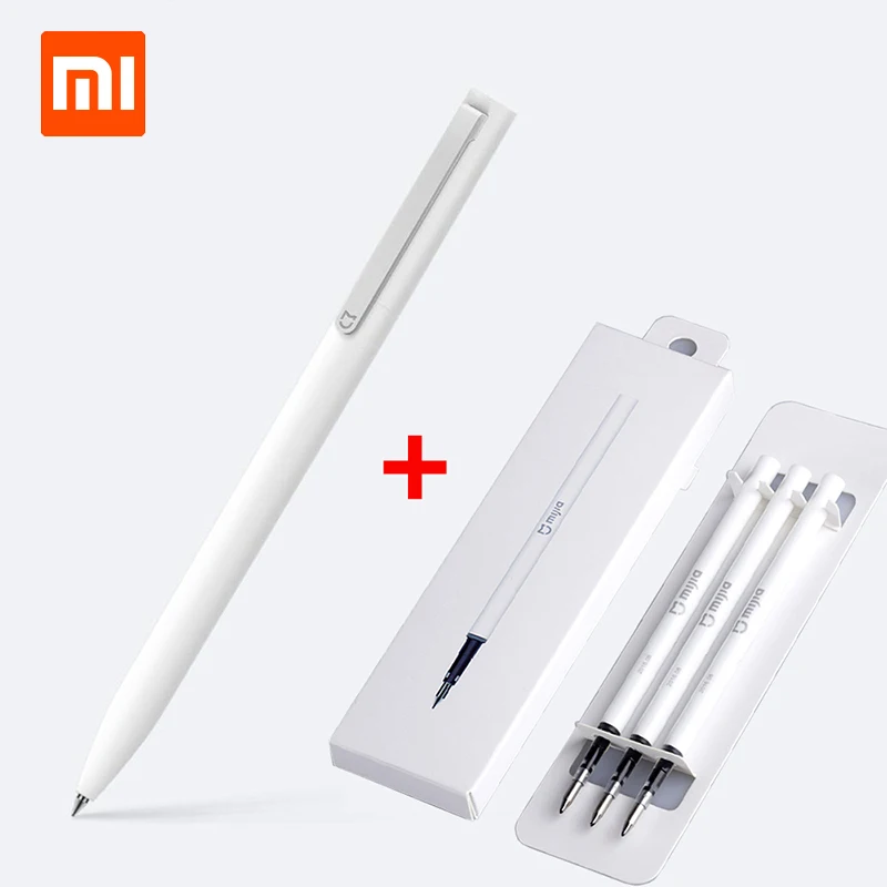 

Original Xiaomi Mijia Sign Pens 9.5mm Signing Pens PREMEC Smooth Switzerland Refill MiKuni Japan Ink add Mijia Pens Black Refill