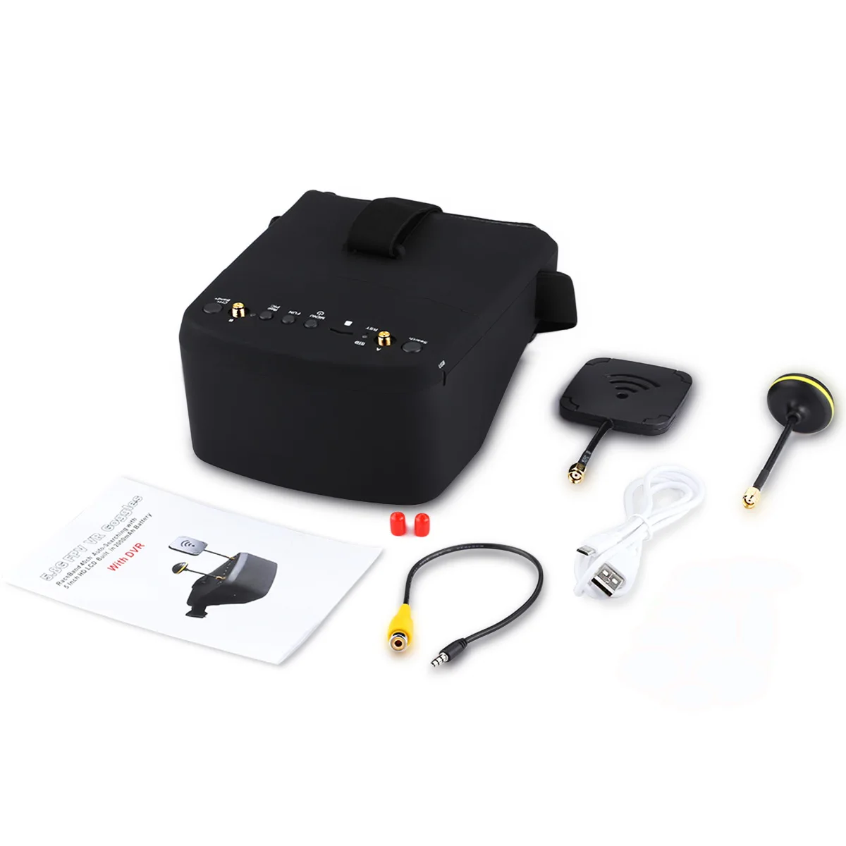 В наличии EV800D 5 8G 40CH дюймов 800*480 видео гарнитура HD DVR разнообразие FPV очки с