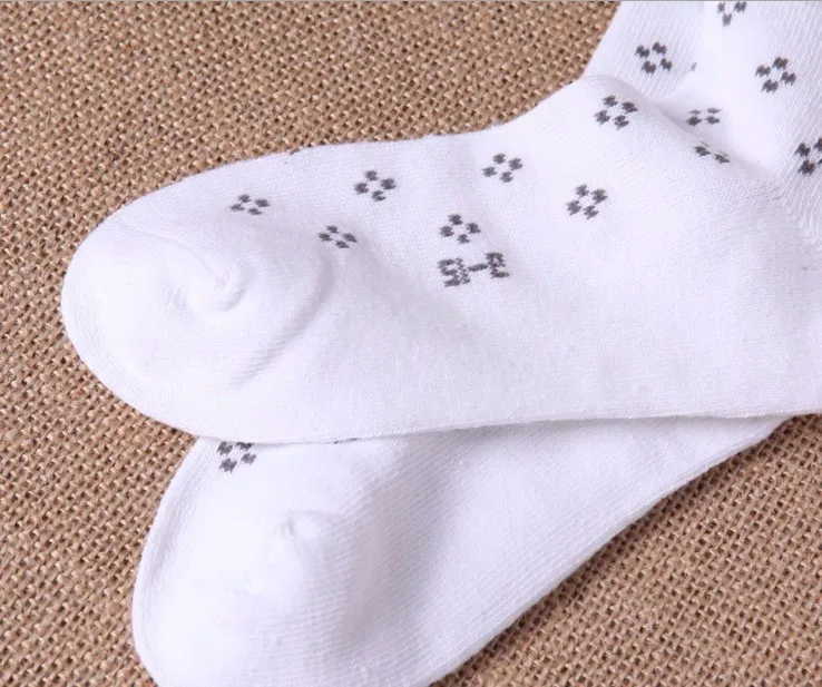 Хлопковые демисезонные носки в горошек с кружевным бантом для девочек высокое качество 3 пары/партия носки для детей 9-13 лет