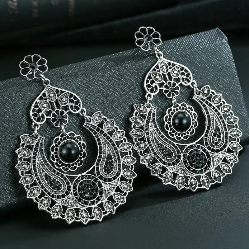 

2019 New Brinco Earrings Euramerican Fashion Carve Patterns Or Designs On Woodwork Restoring Ancient Ways Set Auger Alloy Big