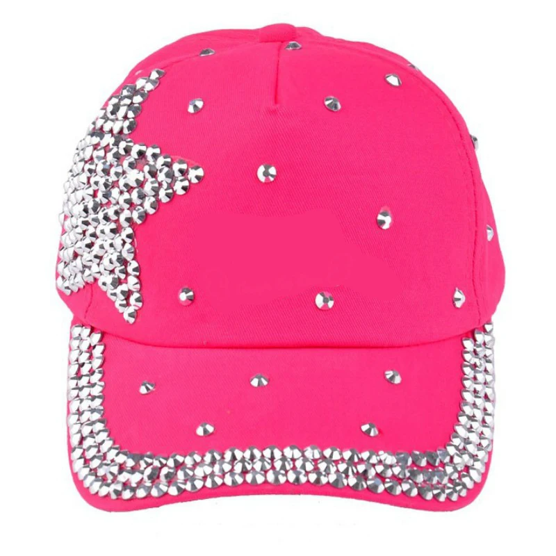 baby Unisex Shining Stars Simulate Diamond Casual kids Baseball Cap Trucker Hats Rhinestone Star Print Outdoor Snapback Hat Cap