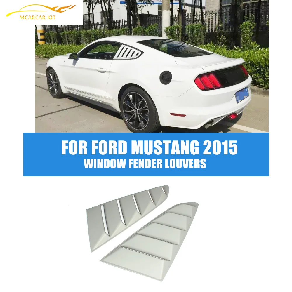 

PP Car Side Vent Window Fender Louvers Shield Fit For Ford Mustang 2015 Coupe 2-Door