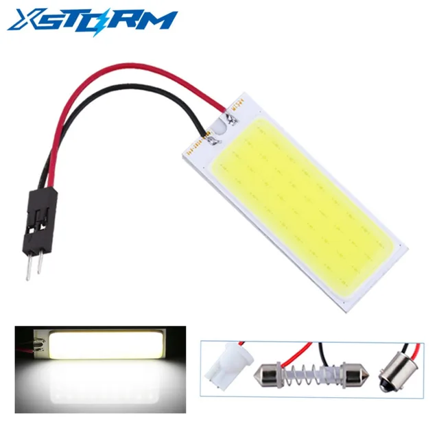 2pcs T10 BA9S Festoon 36 chips COB Car LED Light Bulbs Panel Interior Dome Light W5W C5W Reading lamp car light source 12V