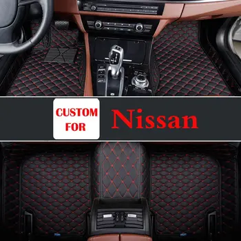 

New Luxury Car Floor Mats Custom Waterproof Front Seat Cushion For Nissan Tiida Sylphy Sunny Teana Bluebird X-Trail Quest Murano