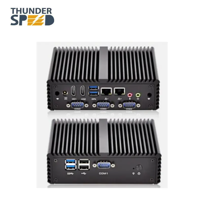 Мини ITX компьютер 2 * Ethernet порт 4 COM HDMI Intel Celeron 3215U мини ПК Гб ОЗУ 64 SSD офисный