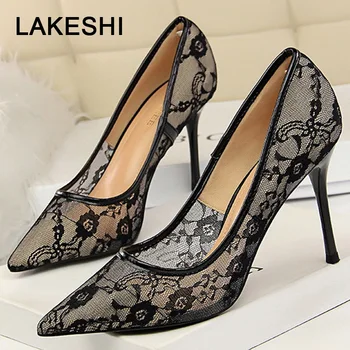 

Bigtree Shoes Women Pumps Fashion Wedding Shoes Women High Heels Lace Sexy Party Shoes Pointed Toe Women Shoes Women Stiletto