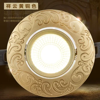 

Loft European Style Luxury Pure Copper 3W 5W COB Downlight Copper LED Ceiling Lamp Indoor light Cafe Store Hall