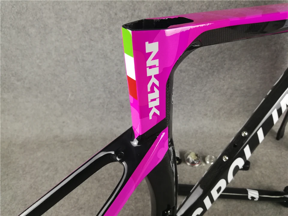 Дизайн для женщин T1000 3 K/1 K Розовый Камуфляж дорожный велосипед Cipollini NK1K карбоновая рама с BB68/BB30 матовая/глянцевая для выбора