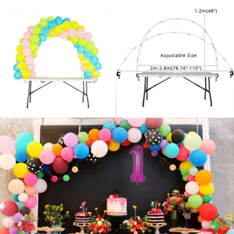 

Frame Display Stand Balloon Arch Set Supplies Support Tube Clips White Plastic Base Home Birthday Party Events