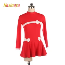Nasinaya фигурное катание платье Индивидуальные соревнования льда юбки для конькобежцев для девочек женщин дети представление прекрасный с коротким ворсом
