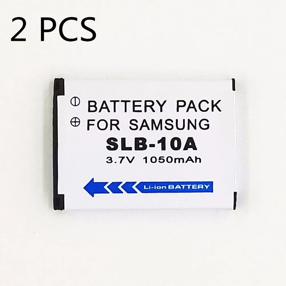

WHCYonline 2Pieces 1050mAh SLB-10A SLB10A SLB 10A CameraBattery For SAMSUNG HMX-U10 HMX-U100 SL720 SL310W SL820 HZ15W HZ10W ES60