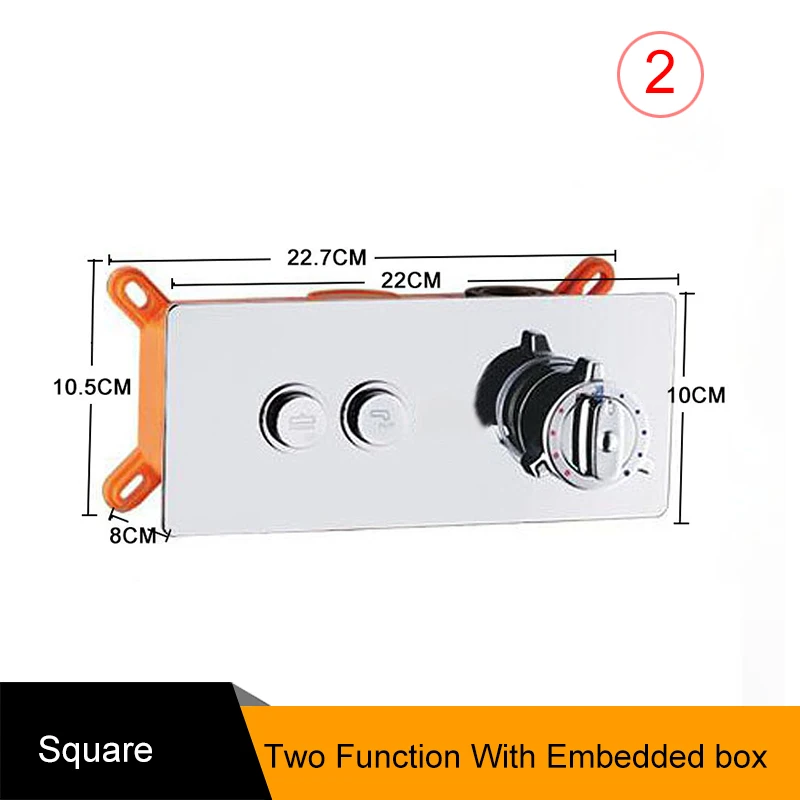 Ванная комната скрытые Управление клапан термостатический смесительный клапан регулирующий клапан латунный настенный Mounted1/2/3 способа душевой Панель Нержавеющая сталь Управление; - Цвет: HW-9827