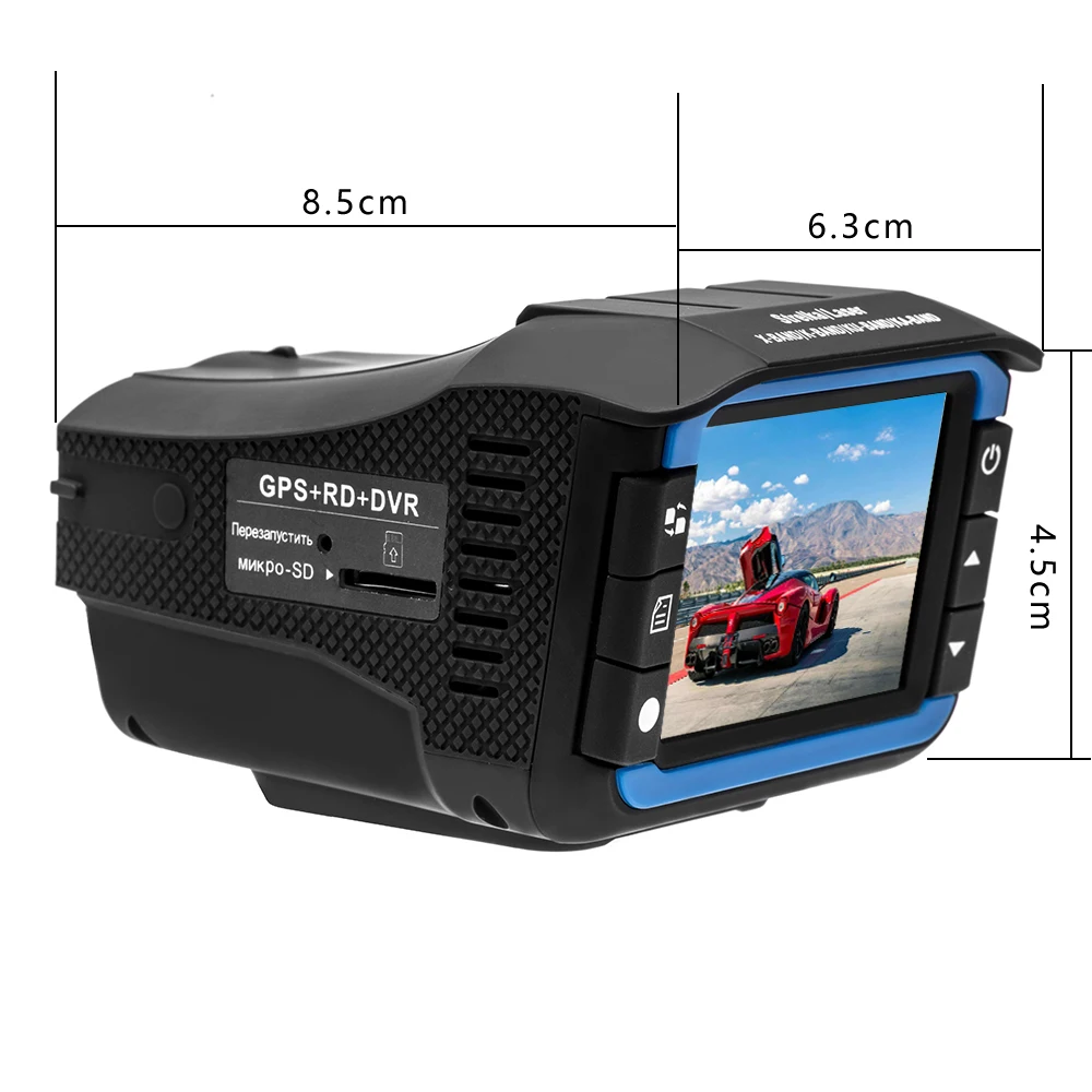 Русский 3 в 1 Dash Cam Автомобильный видеорегистратор радар детектор gps трекер