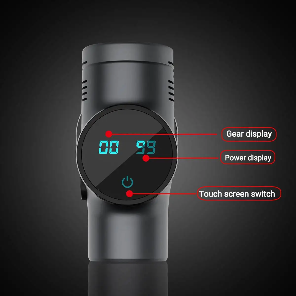 Tela Sensível ao Toque de Led Corpo Massagem Muscular Arma Armas Terapia de Vibração Elétrica Máquina de Massagem Profunda do Tecido Esporte Relaxar Massageador 4 Tela de toque led corpo muscular massagem