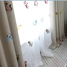Скандинавские затемненные занавески, простые современные занавески для спальни, гостиной, детей, утолщенные занавески из ткани с вышивкой