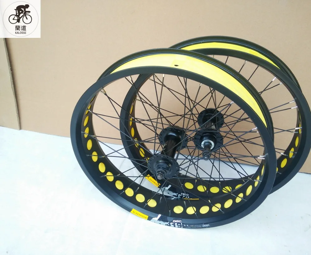 Perfect Kalosse  Sports equipment Fat bike wheels  Snow/beach wheel 20er  20*4.0 , 7/8/9/10S cassette  F135/ R190mm hubs , DIY colors 3