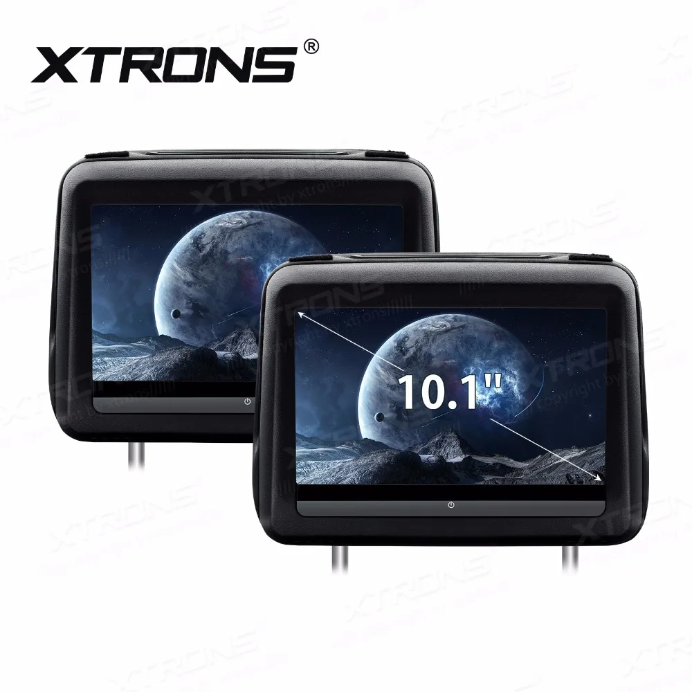 

XTRONS Monitors 10.1" HD Digital Screen Touch Screen Leather Cover Car Headrest DVD Player with HDMI FM IR USB Speaker