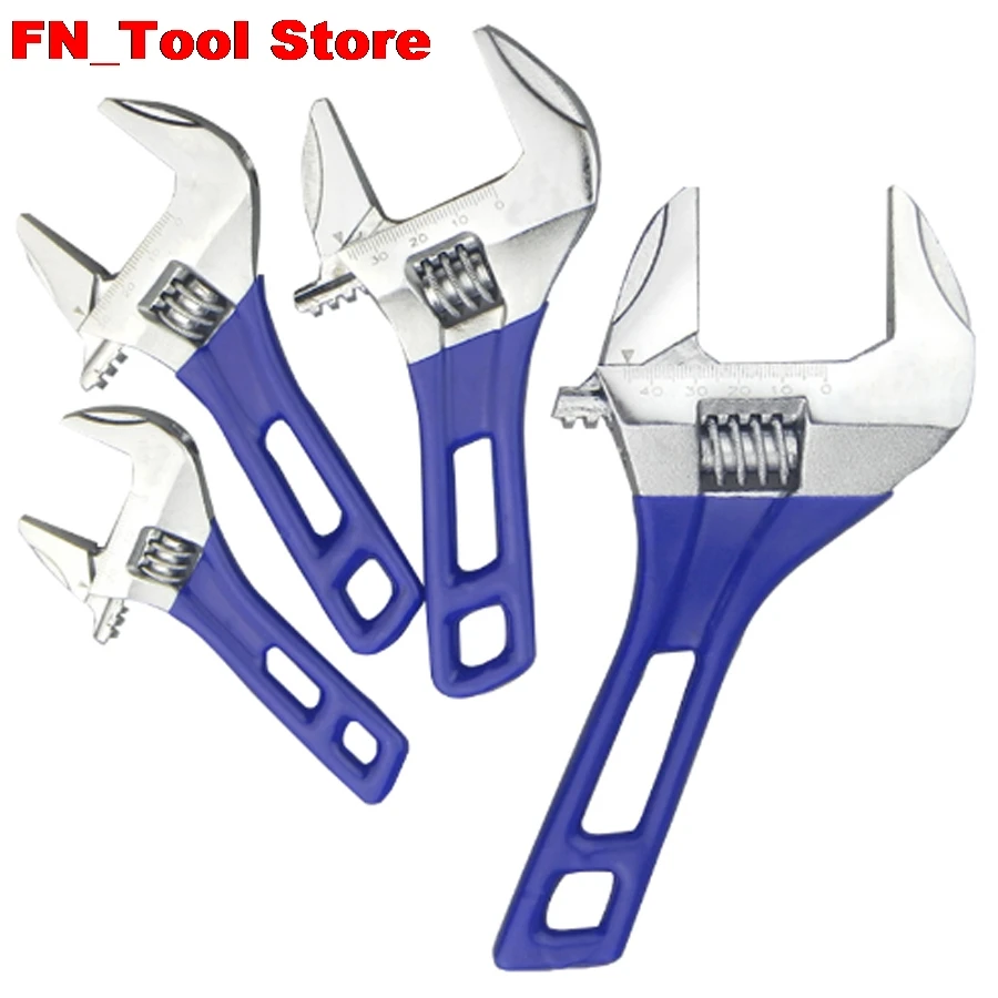 

1Pcs 4" Adjustable Wrench Universal Spanner Wrench Open end spanner Mini Nut Key Hand Tools Multitool