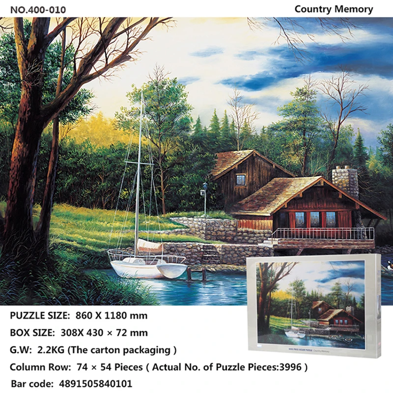

Jigsaw puzzle 4000/1500 Adult Cartoon Children's Educational Toys Landscape Oil Painting Decompression Custom Gift