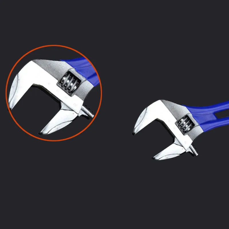 1pc Universal Snap Grip Wrench Aluminum Alloy Short Shank Large Opening Adjustable Wrench Spanner Bathroom Repair Tools