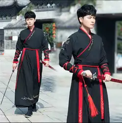 Пар Костюм hanfu древней китайской комплекты из 2 предметов; одежда на Хэллоуин для косплея костюм нарядное платье для Для мужчин и для женщин;