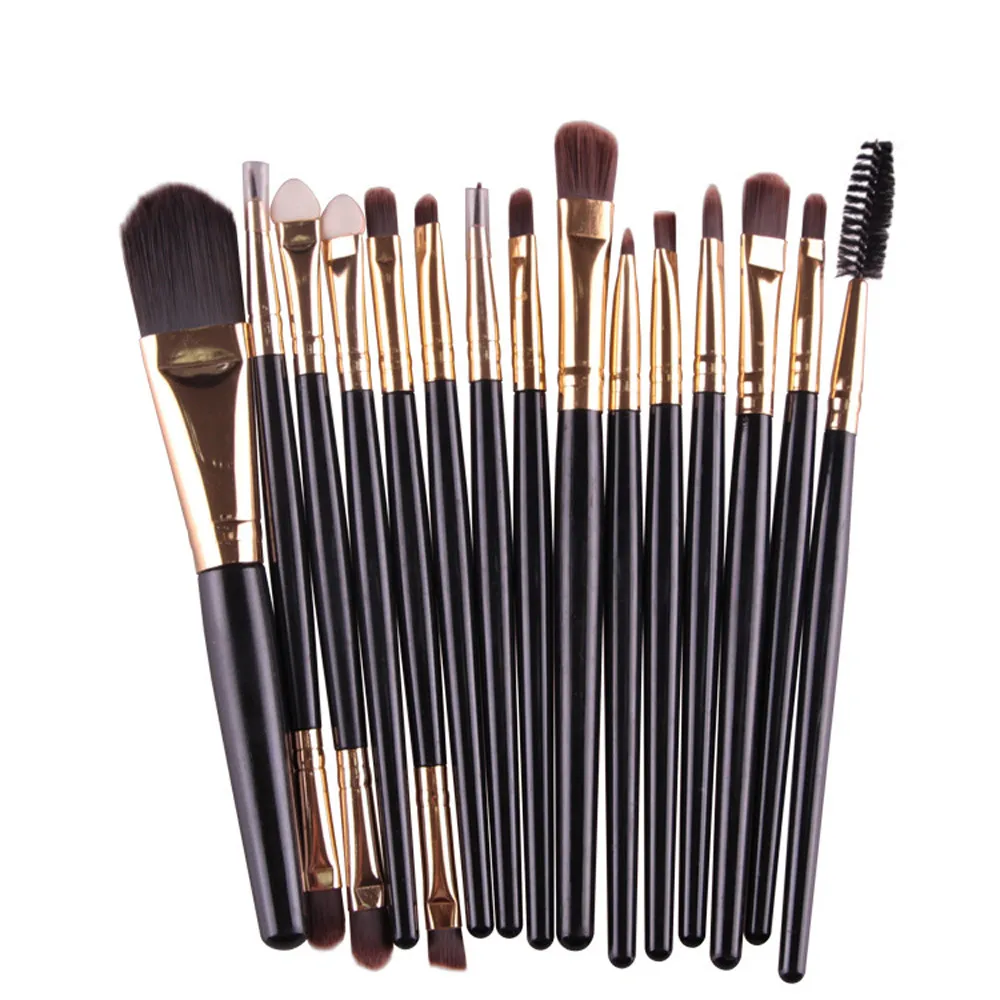 OutTop кисти 15 шт./компл. Make Up Brush Eye Shadow Фонд губы брови кисти для макияжа Набор инструментов Sep11 - Handle Color: A