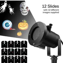 12 типов Рождество лазерный Снежинка проектор уличный светодиодный светильник водонепроницаемый дискотека огни дома сад звезда свет Крытый украшения