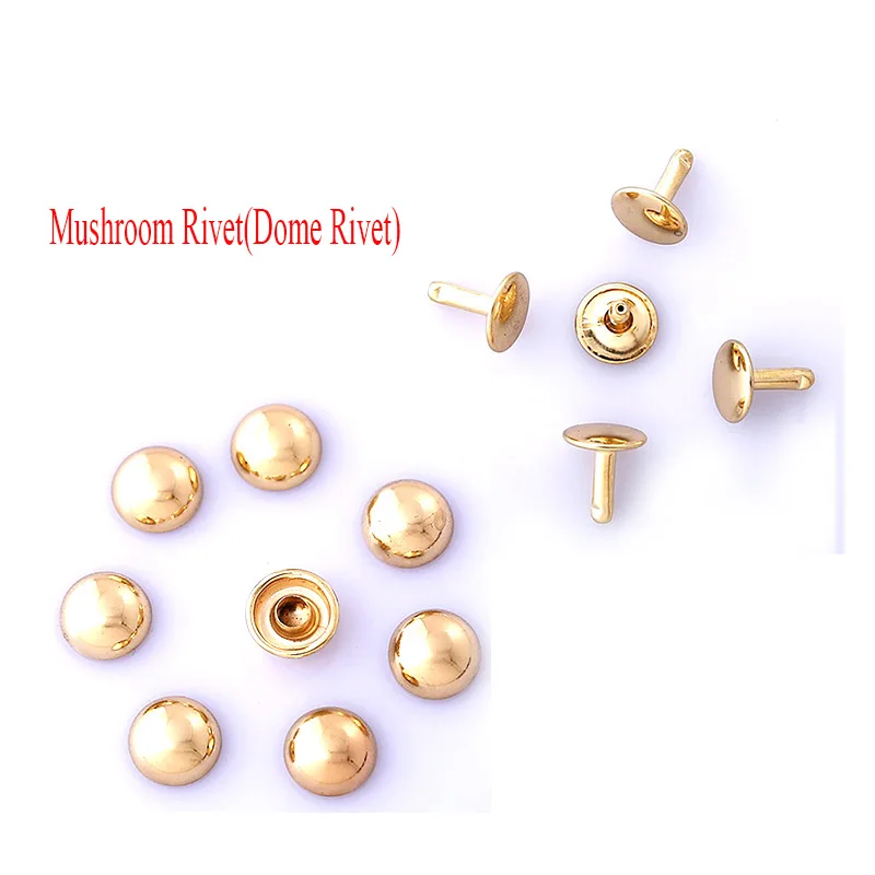 Domo de remache de seta de latón, 8mm, doble tapa, 1000 juegos, 8mm|set ...
