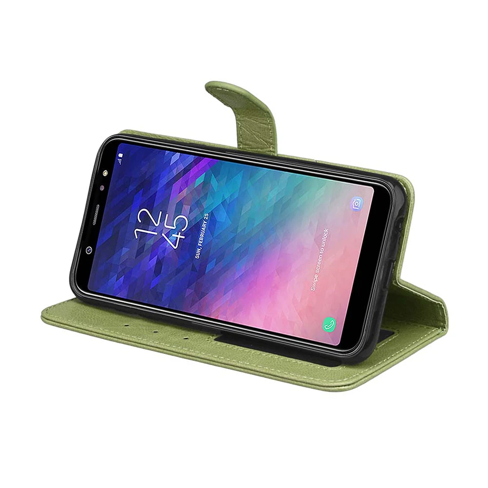 Кожаный чехол для Samsung J2 Pro 2018 Galaxy J3 Star Amp Prime 3 J4 J5 J6 J8 J7 J1 чехлы со слотом