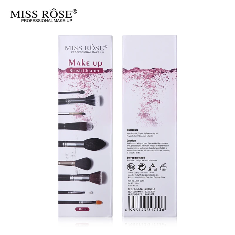 Miss Rose 180 мл приспособление для очистки косметических кистей жидкое моющее