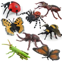 Juguetes de simulación de insectos, juguetes para niños, recursos educativos, insectos de alta calidad, Chico, juguetes suaves, figuras, insetos de brinquedo