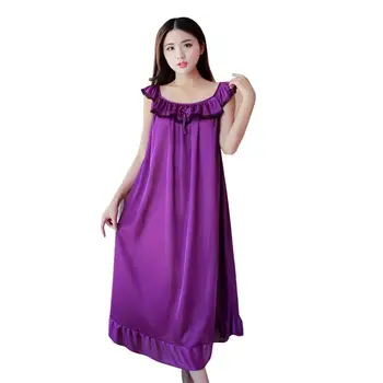 

New Arrival Summer Women Casual Sleepwear Long Modal Nightgown Nightie Sleeveless Loose Home Dress Sexy Nightdress