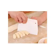 Белый трапециевидный Тесто скребок резак пластик выпечки торт кухонный инструмент