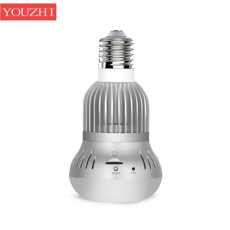 

Bulb Light camera WiFi 960P IR and white led Fisheye 3MP Wireless IP 360 Degree 1.3mp Panorama Camera Support 128GB TF Card