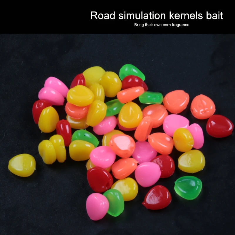 

30/50/100Pcs Soft Baits corn carp Fishing Lures Sinking baits With the smell of baits Corn grain baits