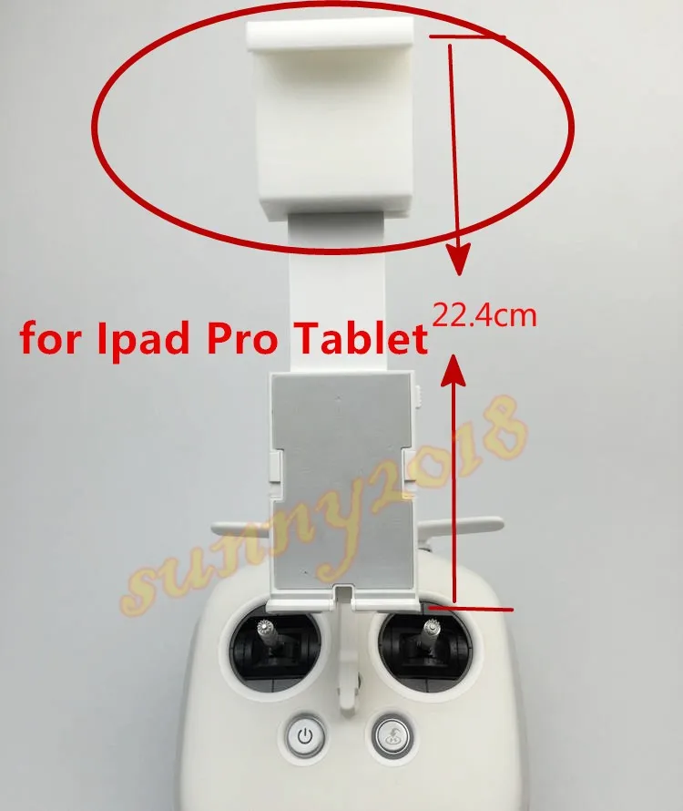 Bigger DJI Phantom 3 4 Inspire 1 Romote Control Tablet Holder Extension Panel For Ipad Pro